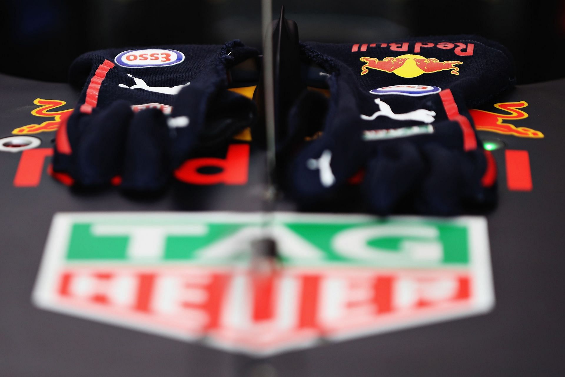 Max Verstappen's gloves before the Bahrain Formula One Grand Prix. Source: Getty